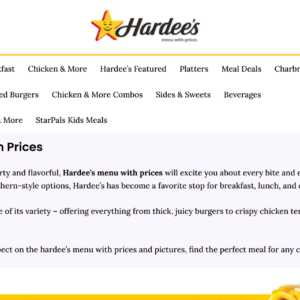 HardeesMenu.website