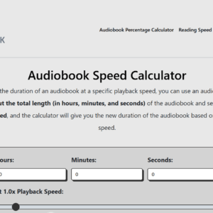 AudiobookPlaybackSpeedCalculator.com