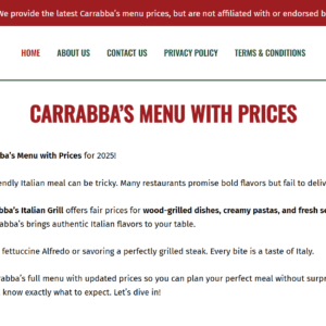 CarrabbasMenu.com