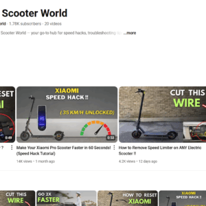 youtube.com/@electricscooterworld
